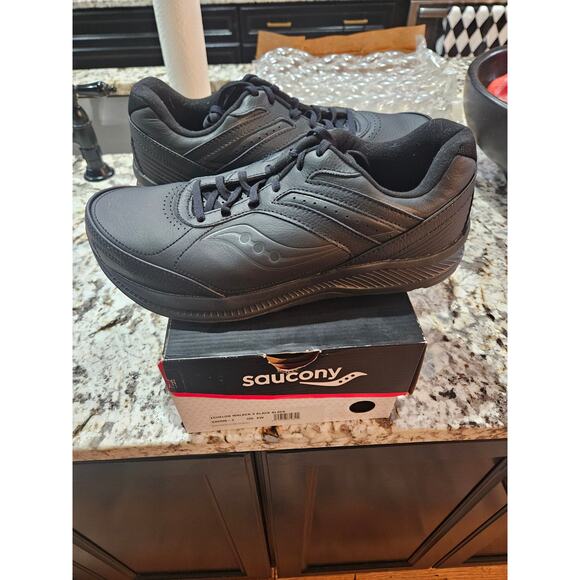 Saucony Echelon 3 Mens Walking Shoe Black/Black 10.5 Extra Wide - Picture 3 of 4